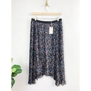 NWT Good Hart Matilda Jane Wimberly Pleated Paisley Midi Skirt Sz S